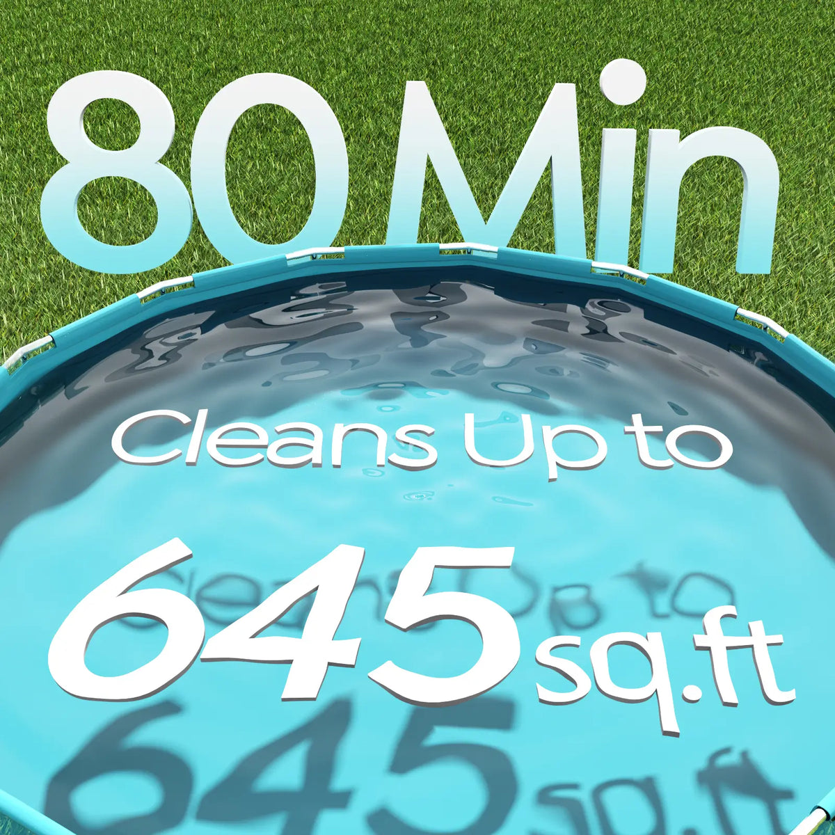 Talosbo S1 Cordless Robotic Pool Cleaner Automatic Pool Vacuum for Above-Ground Flat Pools,80 Mins Runtime