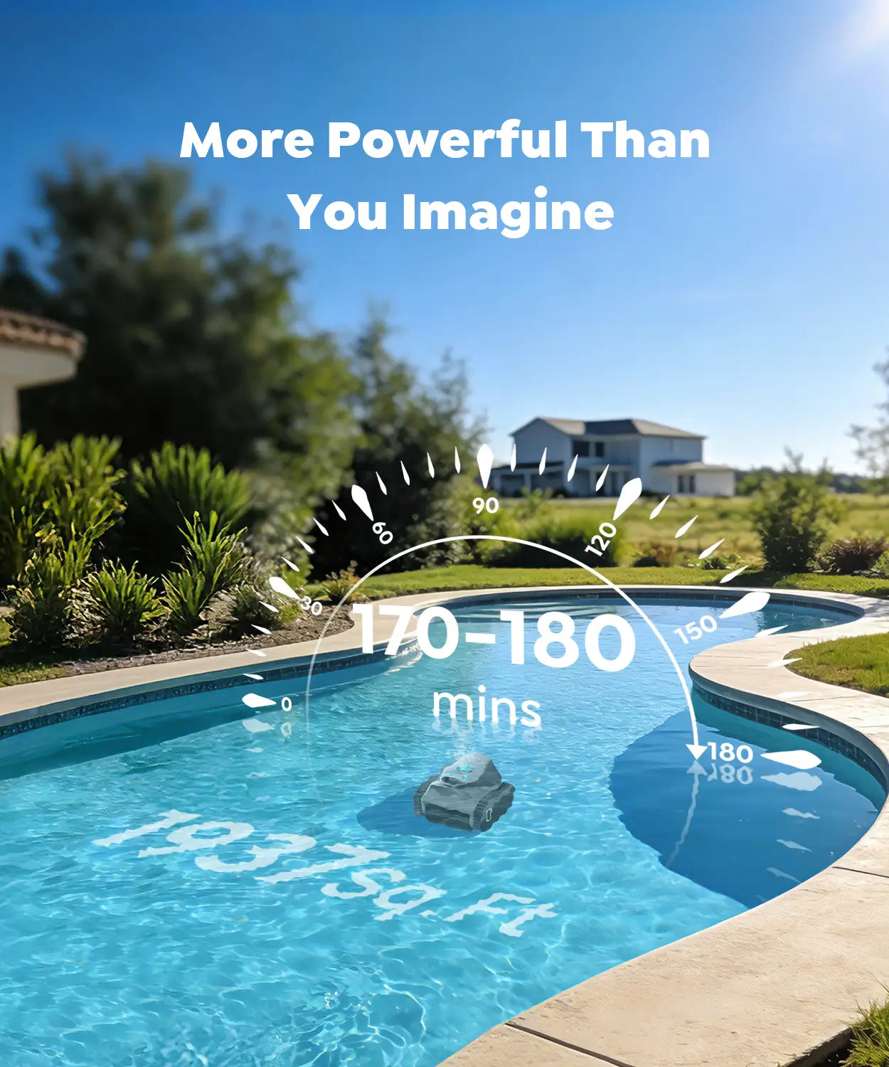 Talosbo C1 Cordless Robotic Pool Vacuum Cleaner-Gray