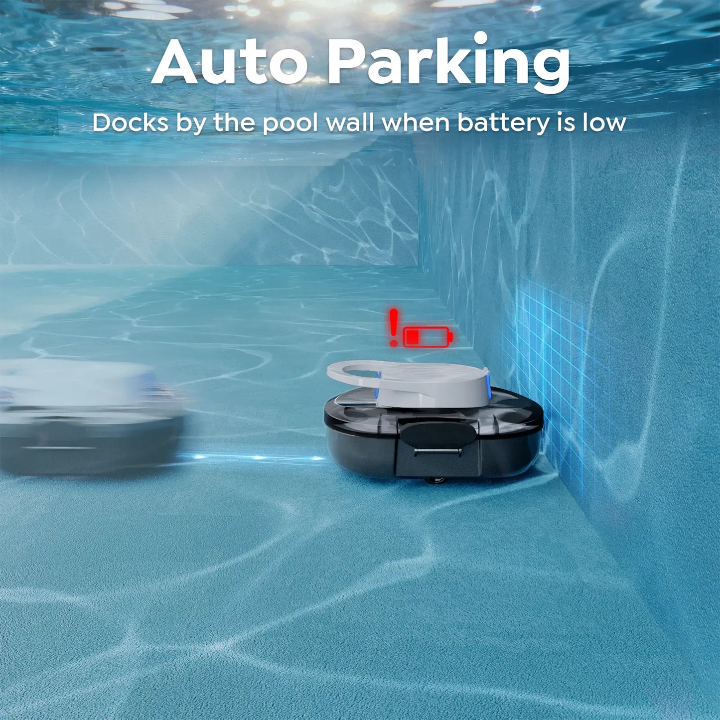 Talosbo S1PRO Cordless Robotic Pool Cleaner -Black White
