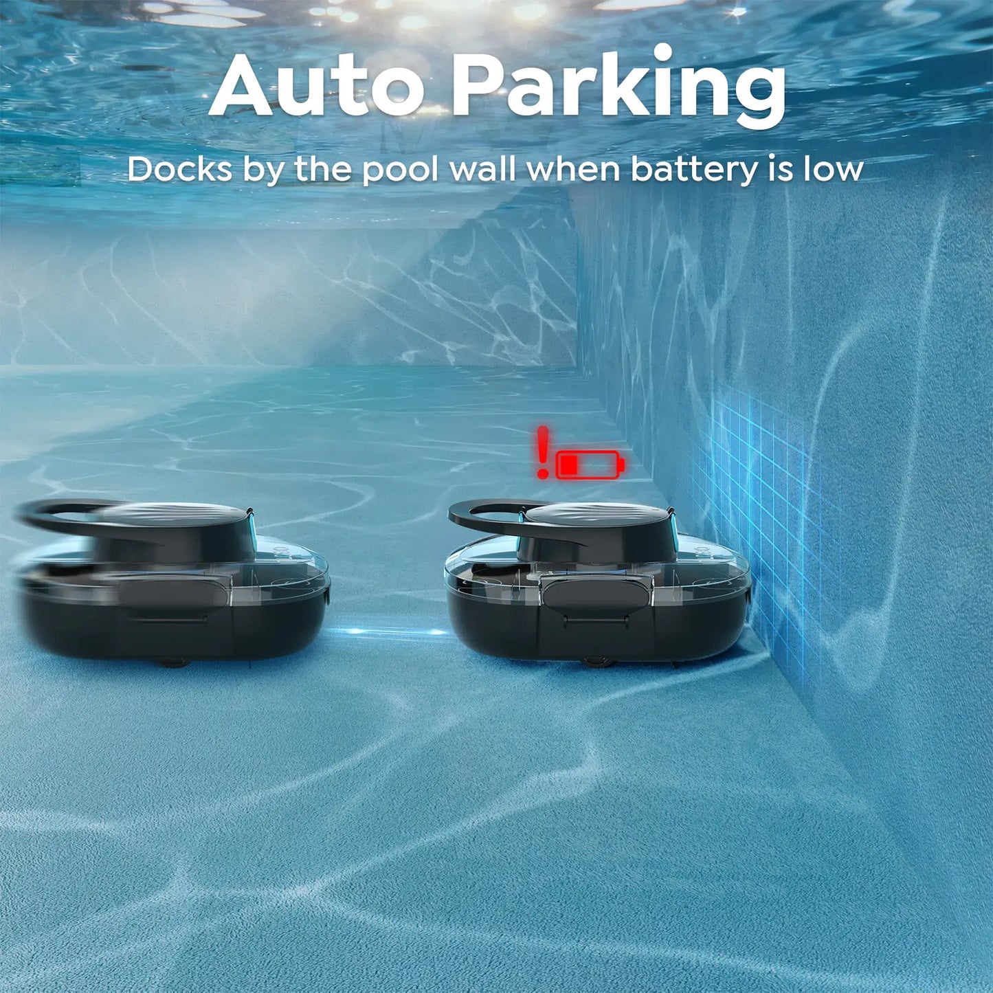 2026 TALOSBO S1 Pro Max Cordless Pool Cleaner – Dual Motor Suction, 130-Min Runtime, Fast Charging, Large-Capacity Filter Basket & Smart Self-Parking for Above-Ground Pools