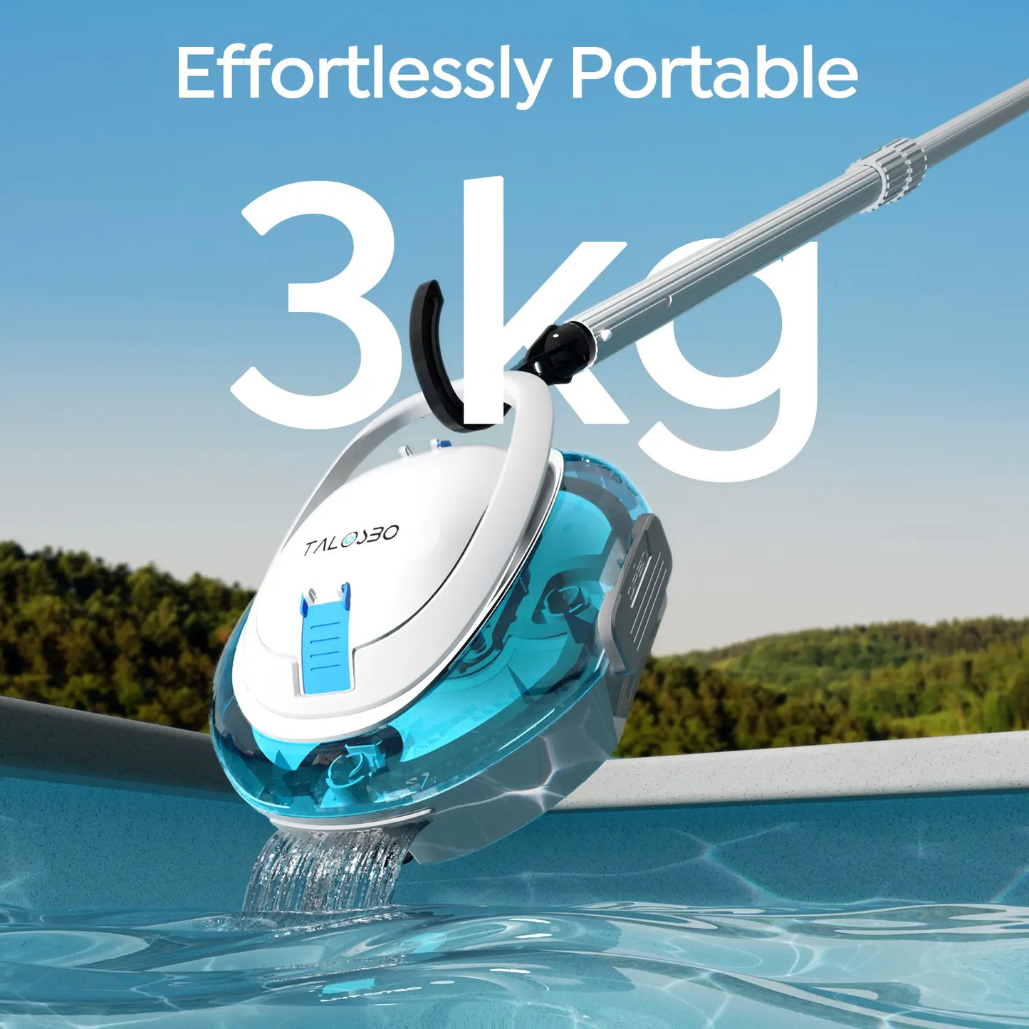 Talosbo S2 Cordless Robotic Pool Cleaner -Blue White