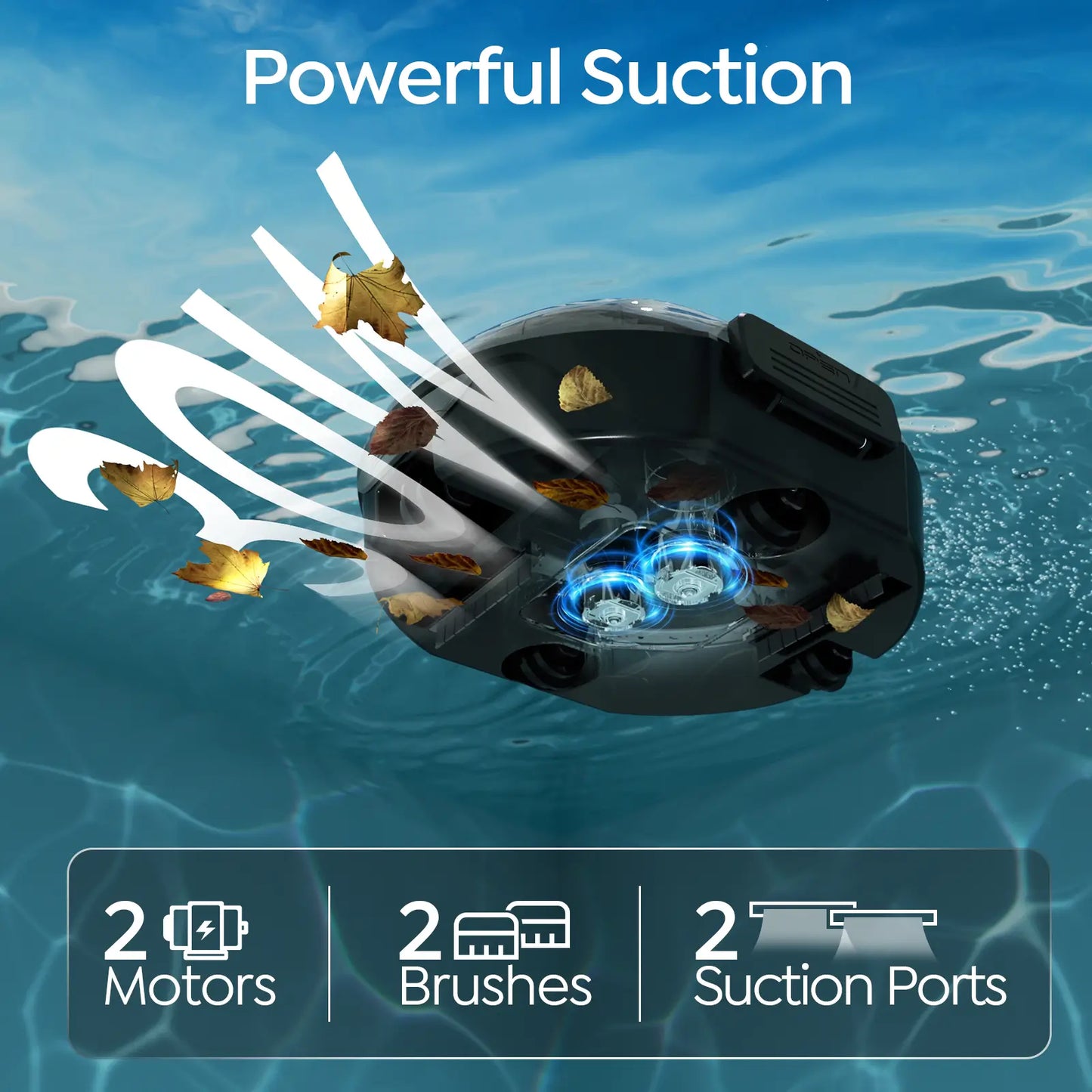 Talosbo S2 Cordless Robotic Pool Cleaner -Black