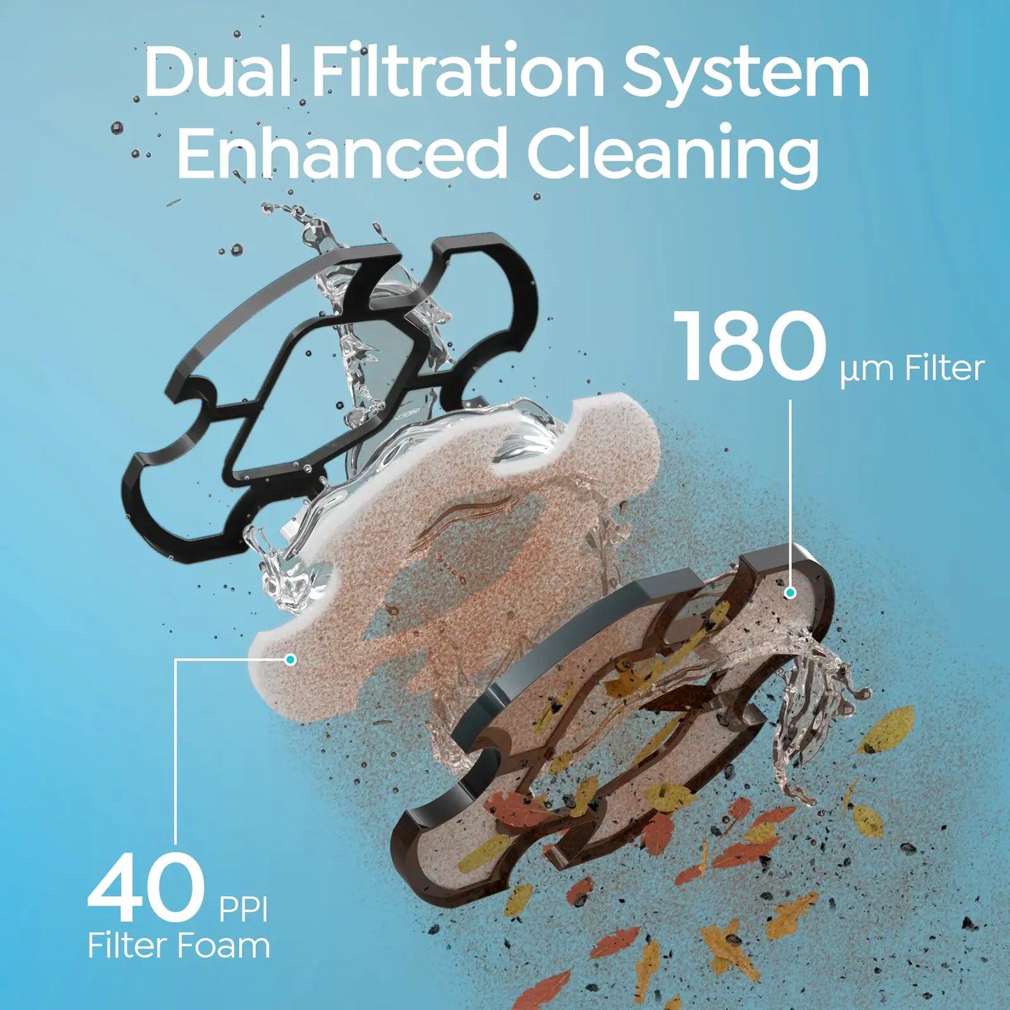 Talosbo S2 Cordless Robotic Pool Cleaner -Black