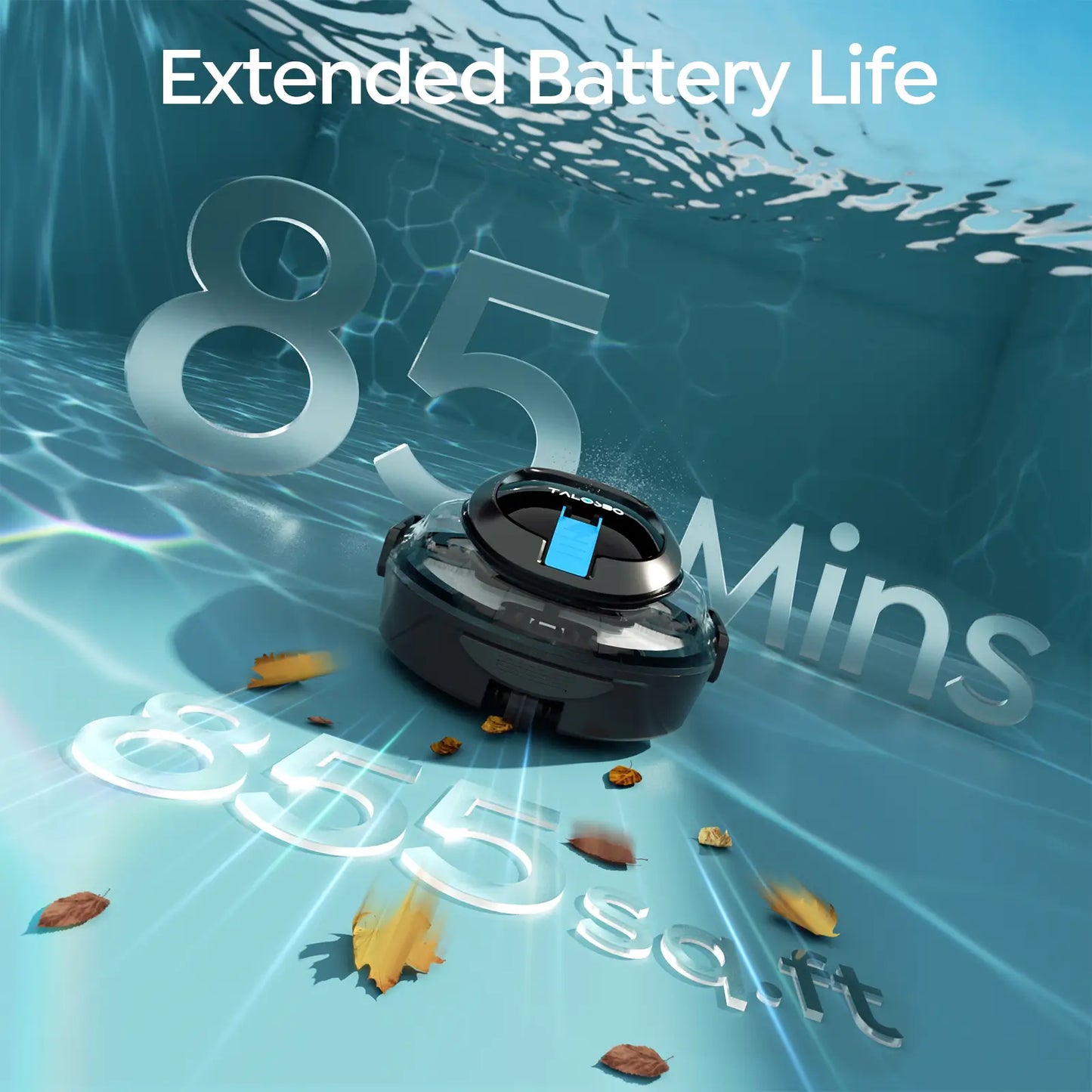 Talosbo S2 Cordless Robotic Pool Cleaner -Black