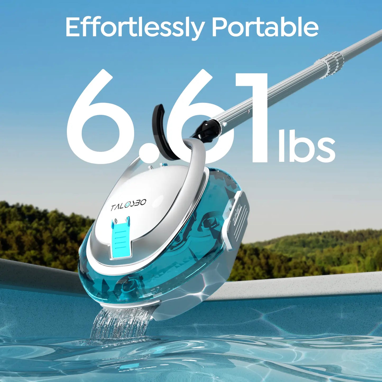 Talosbo S2 Cordless Robotic Pool Cleaner -Blue White
