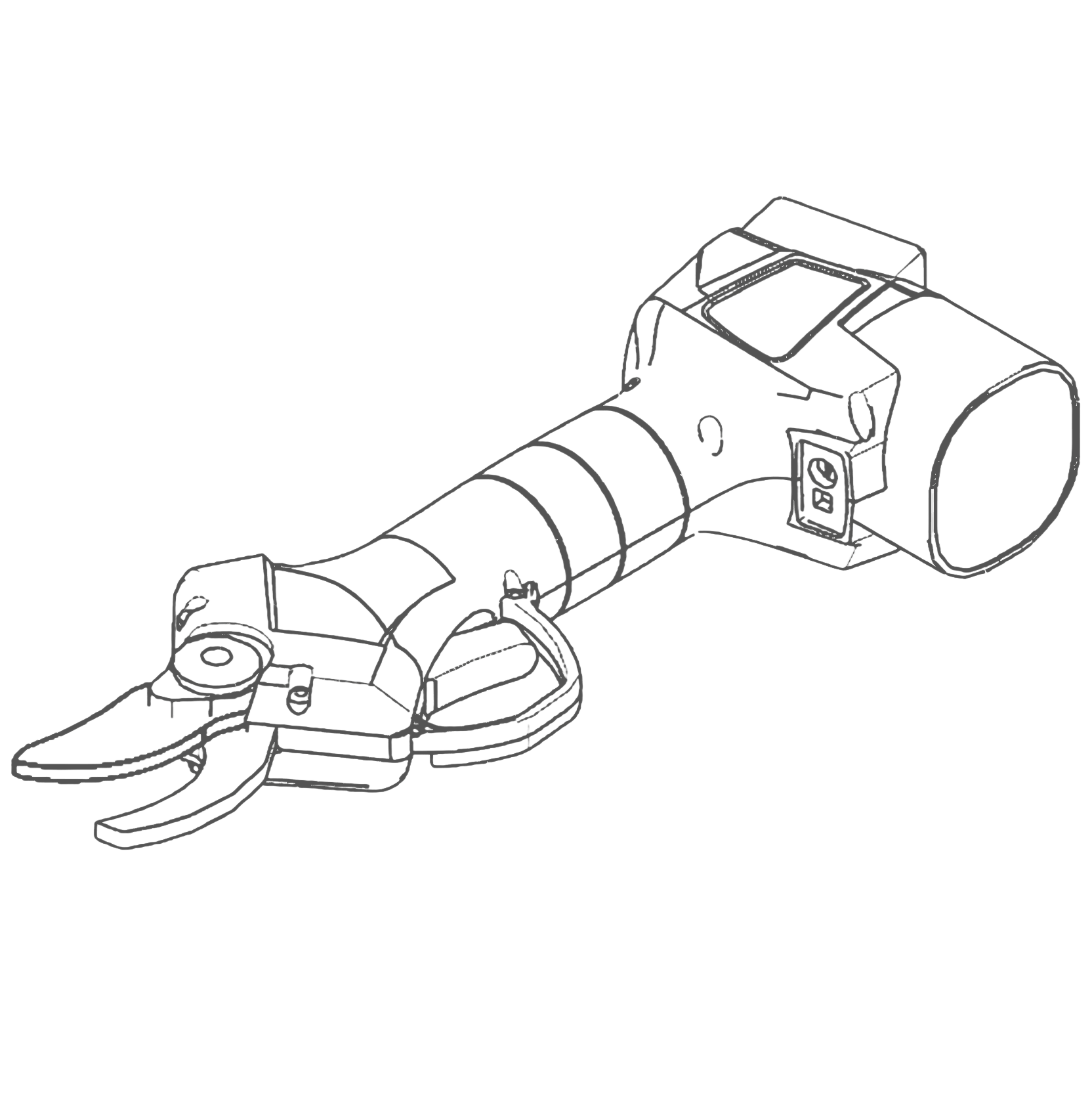 Electric pruning machine Line drawing